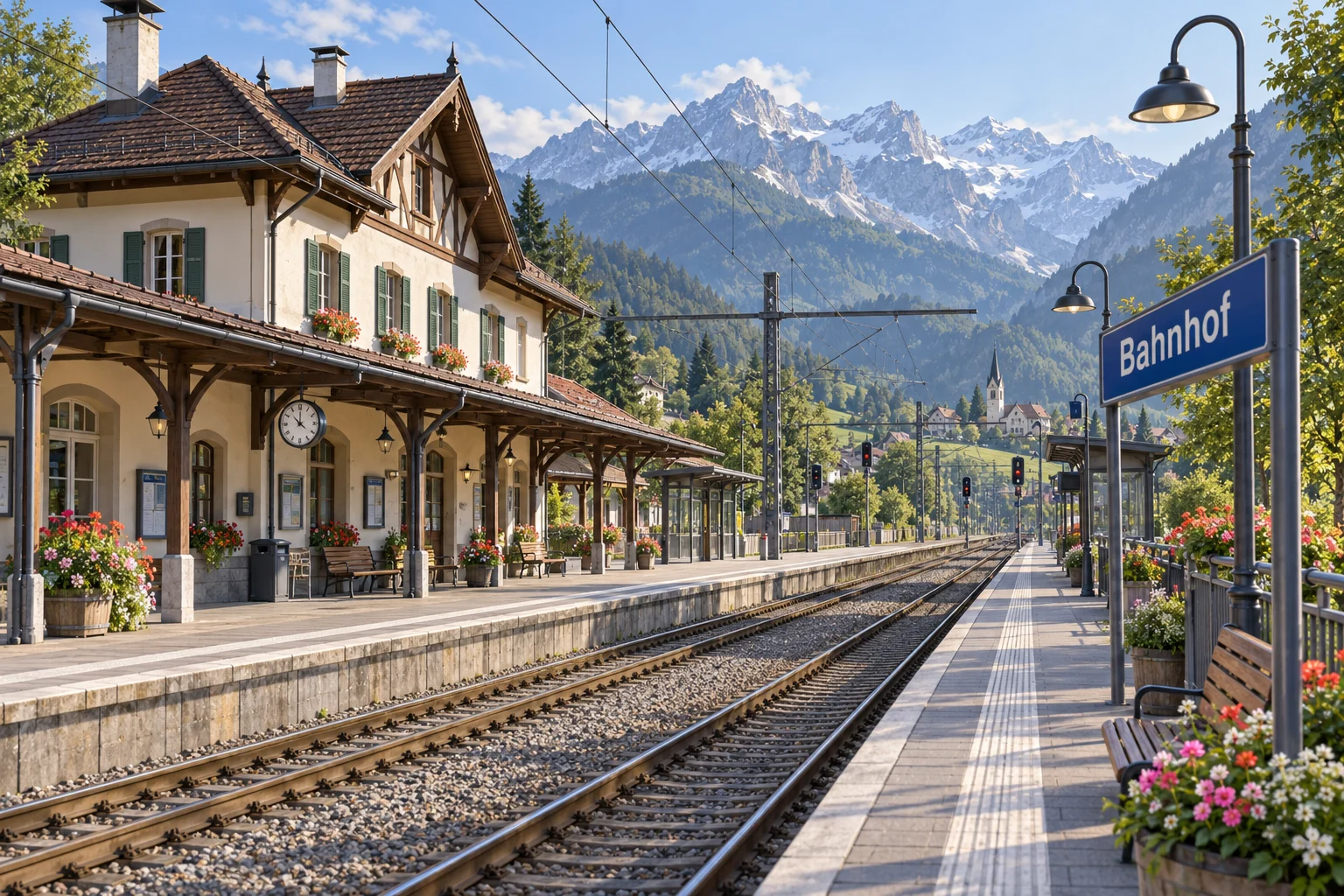 Kleiner Alpenbahnhof