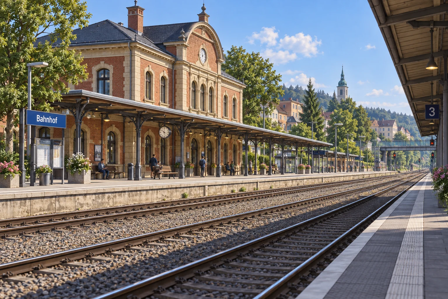Mitteleuropäischer Stadtbahnhof