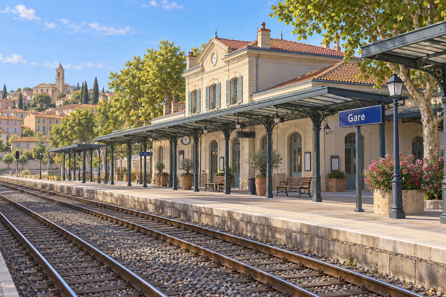Französischer Regionalbahnhof