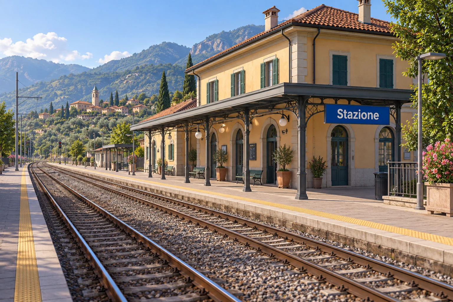Italienischer Kleinstadtbahnhof