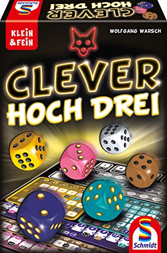 Schmidt Spiele 49384 Clever hoch DREI, Würfelspiel aus der Serie Klein & Fein