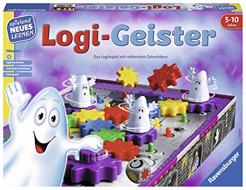 Ravensburger 25042 – Logi-Geister – Spielen und Lernen für Kinder, Lernspiel für Kinder von 5-10 Jahren, Spielend Neues Lernen für 2-4 Spieler