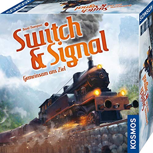 KOSMOS 694265 Switch & Signal, Gemeinsam ans Ziel, kooperatives Eisenbahn-Spiel für 2 – 4 Spieler, ab 10 Jahre, Gesellschaftsspiel mit einfachen Regeln
