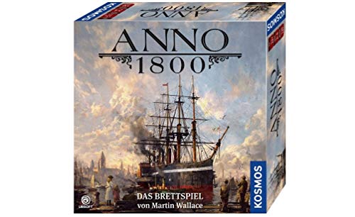 KOSMOS 680428 Anno 1800, Das Brettspiel zum beliebten PC-Spiel, Aufbau-Strategie-Spiel für 2-4 Spieler, Gesellschaftsspiel ab 12 Jahre, mit Originalgrafiken