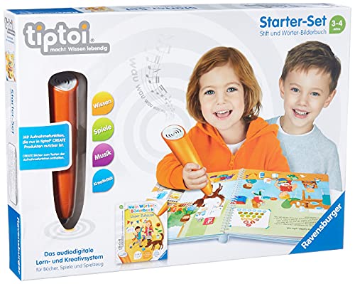 Ravensburger tiptoi Starter-Set 00806: Stift und Wörter-Bilderbuch – Lernsystem für Kinder ab 3 Jahren